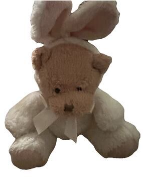White Bunny Outfit Teddy Bear Plush Bow Easter Costume Stuffed Animal
